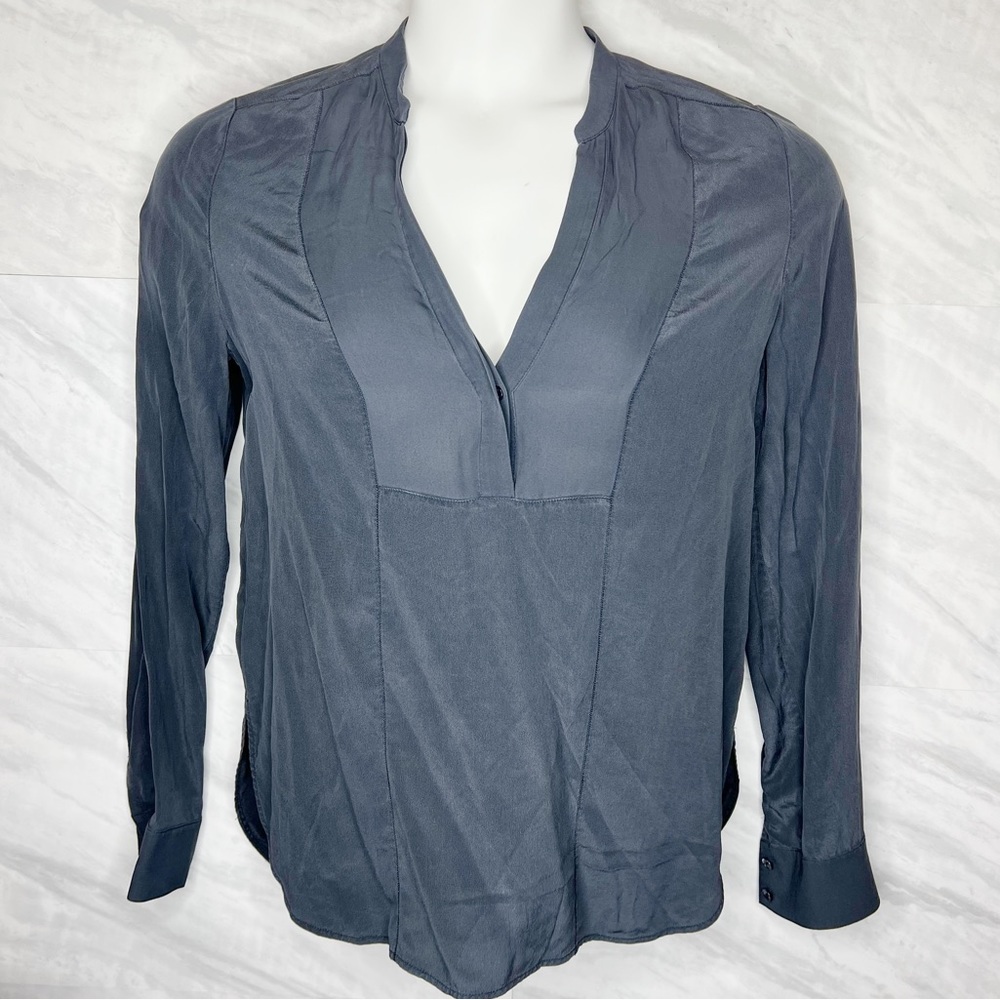 Vince Silk Blue Tunic Small